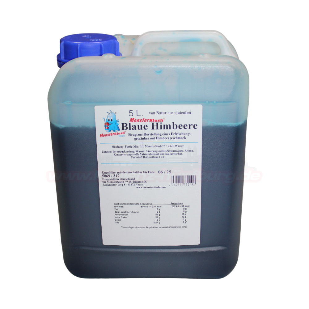 Slush Sirup 5 Liter Kanister Blaue Himbeere