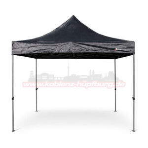 3x3m Faltzelt schwarz ohne Seitenteile
