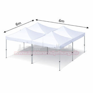 6x6m Abbildung Faltzelte Seitenansicht